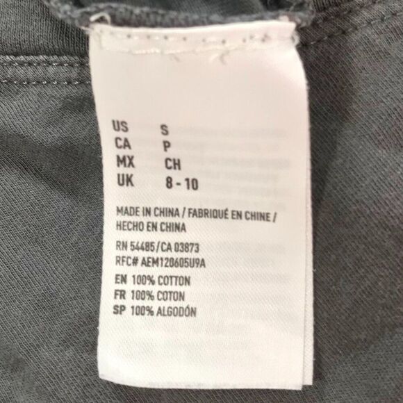 Vintage Y2K American Eagle Gray Indie Grunge Casual Long Sleeve Graphic Tee / S - Picture 5 of 6